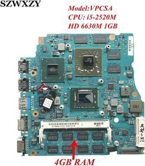 MBX-237 A1864101A For VPCSA 13.3 inch Laptop Motherboard HM67 With i5-2520M  4GB RAM HD6630M 1GB GPU