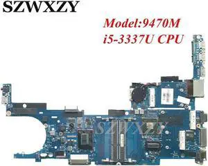 717842-001 717842-601 For EliteBook 9470m Laptop Motherboard W/ i5-3337U Processor 6050A2514101 DDR3