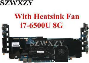 For X1 Carbon 4th Gen Laptop Motherboard 01AX802 01LV913 With i7-6500U CPU 8G RAM Heatsink