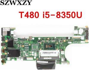 For T480 Laptop Motherboard 01YR336 01YU859 ET480 NM-B501 SR3L9 I5-8350U CPU