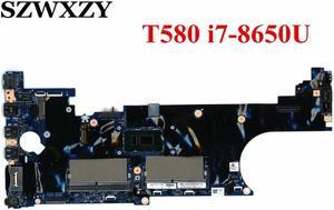 For T580 Laptop Motherboard i7-8650U CPU 01YR258 17812-1 448.0CW07.0011 DDR4