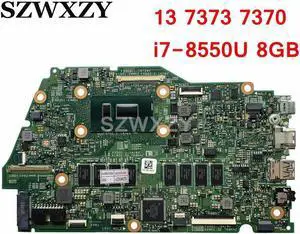 For Inspiron 13 7373 7370 Laptop Motherboard 0C2G64 C2G64 16839-1M JTR3W SR3LC i7-8550U CPU 8GB RAM
