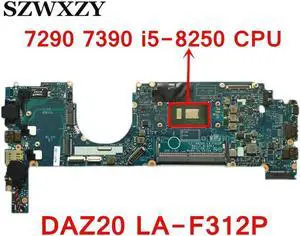 For Latitude 7290 7390 Laptop Motherboard CN-0YJNVF 0YJNVF YJNVF DAZZ0 LA-F312P With SR3LB i5-8250U CPU DDR4