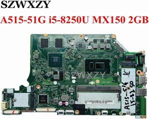 For Aspire A515-51G Laptop Motherboard NBGT011001  C5V01 LA-E892P i5-8250U CPU MX150 2GB GPU 4GB RAM
