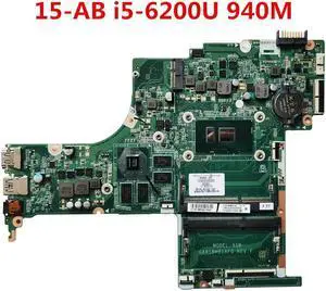 For Pavilion 15T-AB100 15-AB Laptop Motherboard 830602-601 830602-001 DAX1BDMB6F0 SR2EY i5-6200U 940M GPU DDR3L