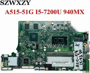 For Aspire A515-51G Laptop Motherboard NBGP511003  C5V01 LA-E892P SR2ZU I5-7200U CPU 940MX GPU