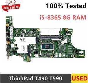 For T490 T590 Laptop Motherboard With I5-8365U CPU 8GB RAM NM-B901 01YT397 100% Tested
