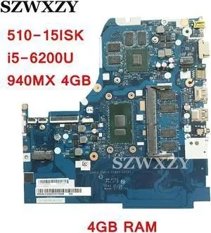 For 510-15ISK Laptop Motherboard i5-6200U CPU 4G RAM 5B20L37429 CG411 CG511 CZ411 CZ511 NM-A751