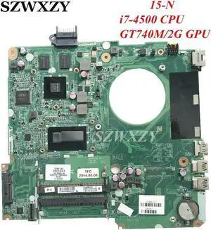 737986-501 737986-001 For 15-N Laptop Motherboard i7-4500U Processor GT740M 2GB GPU DA0U82MB6D0