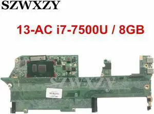 For Spectre X360 13-AC Laptop Motherboard 918041-601 918041-001 With SR341 i7-7500U 8GB RAM DAX31MB1AA0
