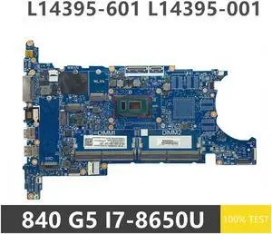 For ZBOOK 14U G5 840 G5 Laptop Motherboard L14395-601 L14395-001 6050A2945601-MB-A01 DDR4 MB With I7-8650U CPU