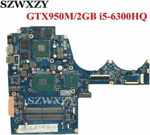 For 15-AX 15-BC Laptop Motherboard 856674-601 856674-501 DAG35AMB8E0 With i5-6300HQ CPU GTX950M 2GB GPU