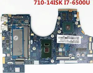 For Yoga 710-14ISK Laptop Motherboard With SR2EZ I7-6500U CPU DDR4 5B20L47310 LA-D471P