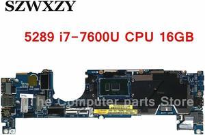 For Latitude 5289 Laptop Motherboard LA-E111P i7-7600U CPU 16GB RAM 7DCRR 07DCRR CN-07DCRR