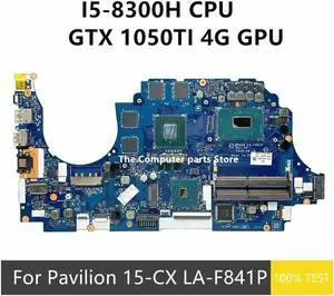 For Pavilion 15-CX Laptop Motherboard L20301-601 L20301-001 DPK54 LA-F841P SR3Z0 I5-8300H CPU GTX 1050TI 4G GPU