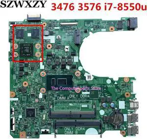 For Inspiron 15 3476 3576 Laptop Motherboard With SR3LC i7-8550U CPU 520/2G GPU CN-0F2P7W 0F2P7W F2P7W 17841-1