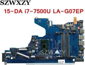 For 15-DA Laptop Motherboard L20370-001 L20370-601 EPK50 LA-G07EP DDR4 With i7-7500U CPU