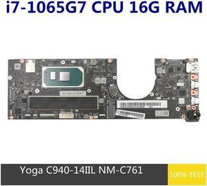 For Yoga C940-14IIL Laptop Motherboard 5B20S43854 5B20S42944 NM-C761 With i7-1065G7 CPU 16G RAM
