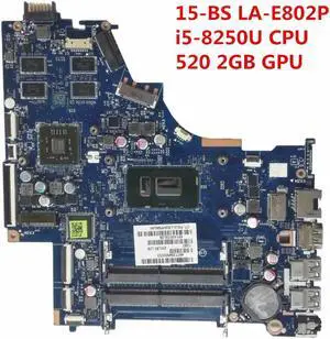 For 15-BS Laptop Motherboard 934910-001 934910-601 DKL50 LA-E802P With SR3LA i5-8250U CPU 520 2GB GPU