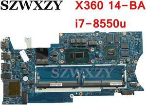 For Pavilion X360 14-BA Laptop Motherboard 17817-1  939382-601 939382-001 SR3LC i7-8550U CPU 940MX/4GB
