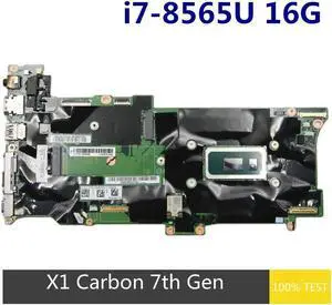 For X1 Carbon 7th Gen X1 Yoga 4th Gen Laptop Motherboard i7-8565U CPU 16G RAM FRU 01YU368 5B20X57823