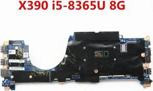 For X390 Yoga Laptop Motherboard i5-8365U CPU 8G RAM 02HM818 5B21C15325 5B21A41211