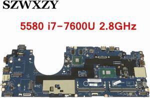 For Latitude 5580 Laptop Motherboard LA-E092P with i7-7600U 2.8GHz CPU 7W357 07W357 CN-07W357 2GB GPU