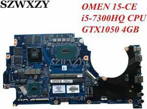 For OMEN 15-CE Laptop Motherboard 929485-601 929485-001 DAG3AAMBAG0 DDR4 With SR32S i5-7300HQ CPU GTX1050 4GB GPU