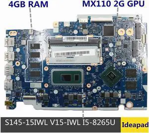 For S145-15IWL V15-IWL Laptop Motherboard NM-C121 5B20S41733 I5-8265U CPU MX110 2G GPU 4GB RAM