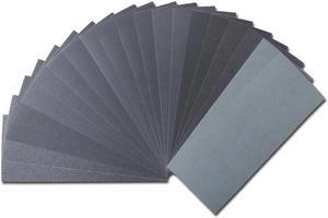 Sandpaper Variety Pack, 20PCS Sand Paper Assorted For Wood Metal Sanding, Wet Dry Sandpaper Sheets , 9 X 3.6 Inch Easy Install