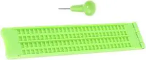 4 Lines 28 Cells Braille Writing Board With Stylus Braille Slate Portable Practice For The Blind Learning Supplies