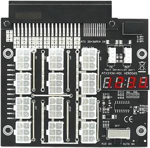 ATX 12 Ports 6Pin Breakout Board Power Supply Converter With Flash LED For PSU Server 750W 1100W 2000W For Mining