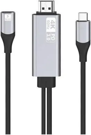 4K@60Hz Type C to HDMI-Compatible Cable Screen Mirroring Device for Laptop Converter Adapter Screen Sharing Accessories