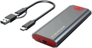 Dual Protocol M2 SSD Case 10Gbps Nvme SSD Enclosure For Nvme PCIE M Key/ (B+M) Key SSD Hard Disk Box M.2 Adapter Reader