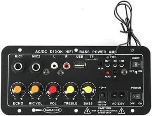 D10 Amplifier Board Bluetooth AUX TF Card USB 30-120W For 8-12Inch Speaker Audio Amp Module For Subwoofer