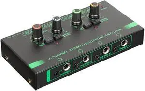 4 Channels Headphone Volume Amplifiers Multiple Volume Adjusters for Stage Performances Individual Composition