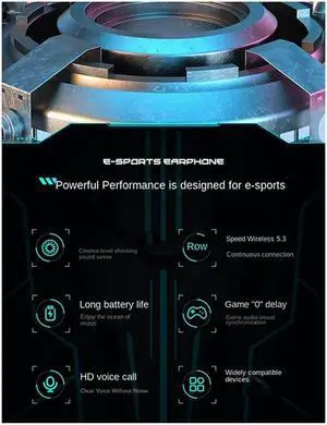 SP28 Bluetooth 5.3 Wireless TWS Headphones Smart Touch Call Headphones Waterproof Noise Canceling Gaming Headphones