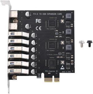 Portable Desktop USB3.2 Expansion Card 8-Port SATA Adapter Card Pci-E to USB3.2 Type C Riser Card