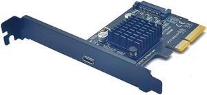 USB 3.2 PCI Express Expansion Card PCI-E 4X To USB3.2 Gen2 X2 Type-C 20Gbps SATA Powered Asmedia ASM3242 Chip