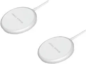 2 Pack Magnetic Wireless Charger for : MagSafe Charger Fast Charging Pad for 14 13 12 Pro Airpods 2 3 Pro