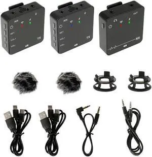 2.4G Audio Wireless Lavalier Microphone For GO PRO II Camera Interview Live Recording For Mobilephone PC DSLR Camera
