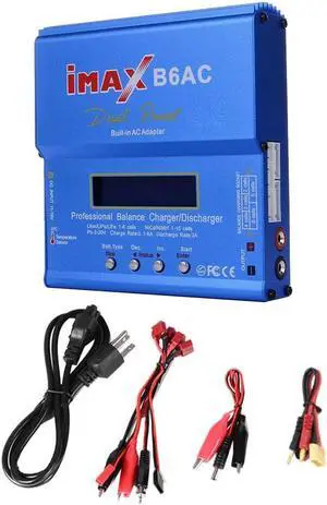 For IMAX B6AC 80W RC Balance Charger+XT60 Cable Digital Li-Ion LiFe Nimh Nicd PB Lipo Discharger US Plug