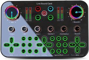 K600 Sound Card Professional Live Broadcast Equipment Audio Sound Card Mixer Mobile Phone Computer Universal