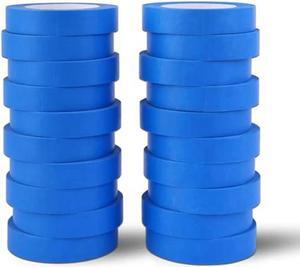 Blue Painters Tape 1 Inch Bulk - Paint Tape 20 Rolls X 1 Inch X 55 Yards For Walls Painting Packing Automotive Home Easy To Use