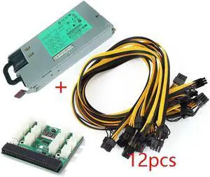1200W Graphics Card Power Supply DPS-1200FB A HSTNS-PD11 440785-001 438202-002 441830-001 for DL580G5 for Mining 6Pin To 8Pin