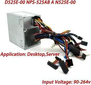 525W ATX Server Power Supply for YY922 0YY922 525W PSU N525E-00 NPS-525AB A For Precision T3400 390 525w PSU 80 Plus 92mm Fan