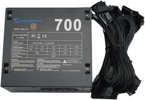 700W ATX Computer Power Supply PSU 6Pin PCI-E 12cm Quiet LED Fan 700W PSU Full Modular Power Supply ATX PC Computer Power Gaming