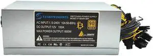 1600w 1800W Pc Power Supply Psu Antminer S7 S9 L3+ D3 A4 A6 741 E9 Miner Machine Server Mining Board Psu Bitmain Apw3