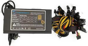 1600w Power Supply For 6 GPU Ethereum Miner Power Supply For Bitcoin Miners Support 6 Graphics Card  RX470 RX480 RX570 RX580 PC