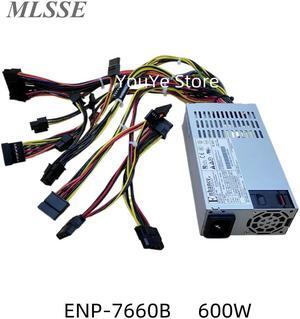 For Enhance ENP 7660B 1U Mini Flex 600w PSU 80PLUS Platinum Power Supply With 2*6+2 GPU Connector ENP-7660B
